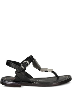 A.S.98 T-bar leather sandals - Black