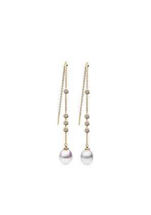 AUTORE MODA Portia crystal-embellished pearl drop earrings - Gold
