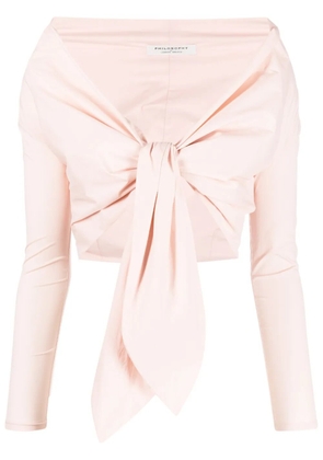 Philosophy Di Lorenzo Serafini wraparound-style crop top - Pink
