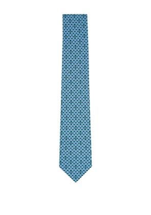 Ferragamo heart-print tie - Green