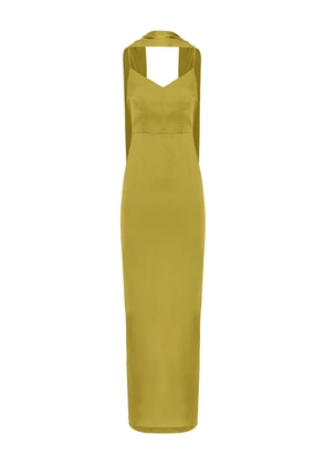CuAnna CARA spaghetti-strap split maxi dress - Yellow