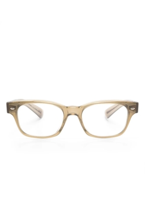 Oliver Peoples transparent rectangle-frame glasses - Green