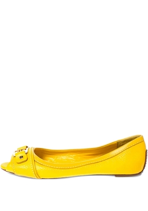 Tory Burch leather buckle flats - Yellow