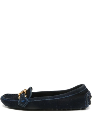 Louis Vuitton Pre-Owned Oxford suede loafers - Blue