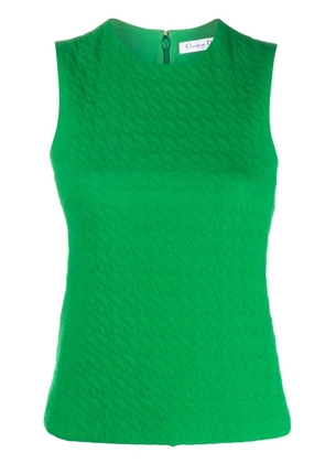 Christian Dior Pre-Owned 2010s houndstooth sleeveless top - Green