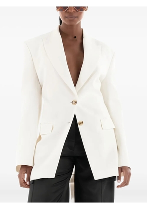 BOSS open-back single-breasted blazer - White