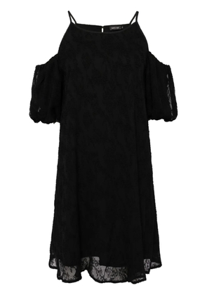 tout a coup open shoulder A-line dress - Black