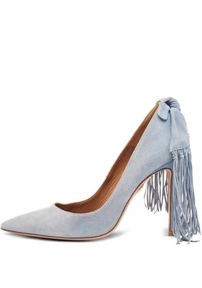 Aquazzura suede fringed pumps - Grey