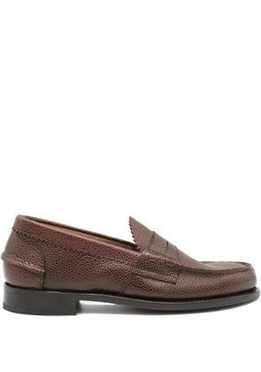 SAXONE OF SCOTLAND penny leather loafers - Brown
