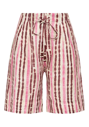 MALIPARMI striped drawstring shorts - Pink