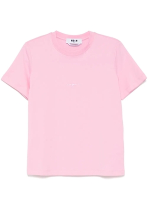 MSGM logo-embroidered T-shirt - Pink