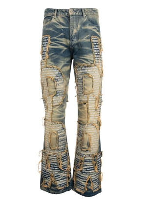 Who Decides War logo-appliqué jeans - Blue