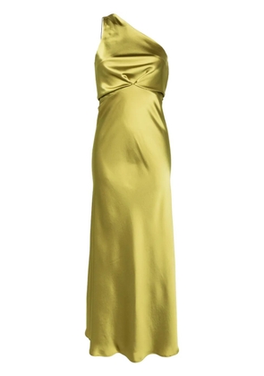 Blanca Vita one-shoulder satin gown - Green