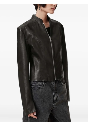 AllSaints zip-front leather jacket - Black