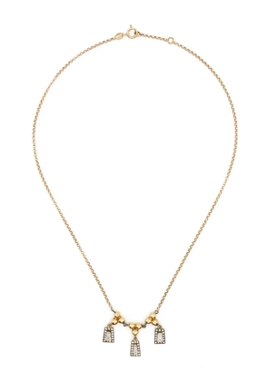 LEANDRA 18kt yellow gold Taper-3 diamonds necklace