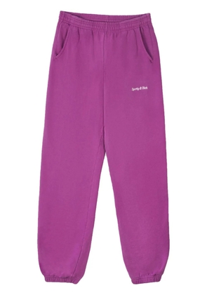 Sporty & Rich embroidered-logo cotton track pants - MAGENTA