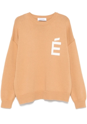 Études Studio round-neck cotton sweater - Neutrals