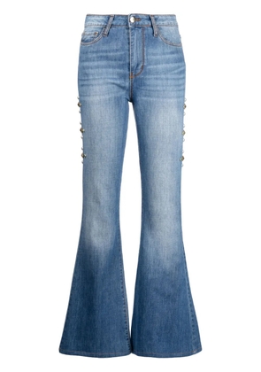 Madison.Maison stud-embellished flared jeans - Blue
