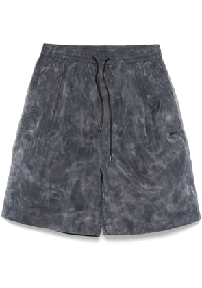 Juun.J organza-overlay shorts - Grey