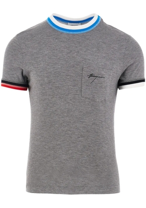 Ferragamo colour-block trim T-shirt - Grey