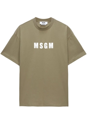 MSGM logo-print cotton T-shirt - Green
