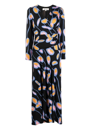 DVF Diane von Furstenberg Landira floral-print maxi dress - Black