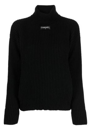 CHANEL Pre-Owned 1994 bead-embellished cashmere jumper - Black