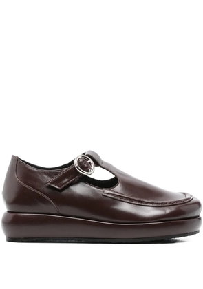 Nicole Saldaña buckle-fastening T-bar loafers - Brown