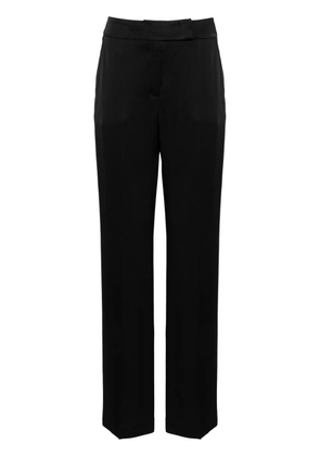 Peserico straight-leg satin trousers - Black