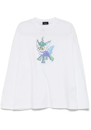 We11done monster drawing T-shirt - White