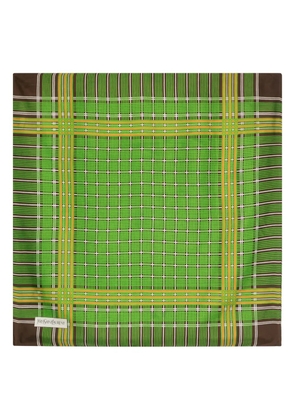 Saint Laurent Pre-Owned 1970s tartan-check silk scarf - Green