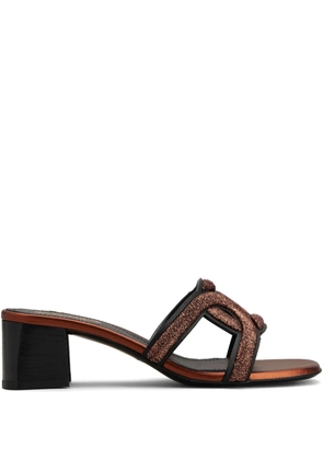 Tod's contoured-strap leather sandals - Black