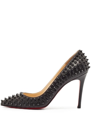 Christian Louboutin Pre-Owned 100mm spike-embellished pointed-toe pumps - Black