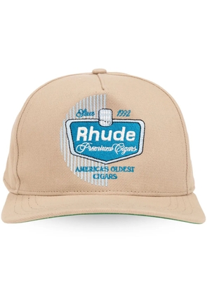 RHUDE Cigaro embroidered cap - Neutrals