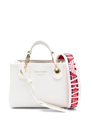 Emporio Armani logo-tag tote bag - White