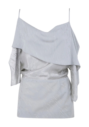 MM6 Maison Margiela ruffled strappy blouse - Grey