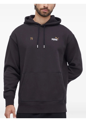 PUMA logo-embroidered graphic hoodie - Black