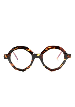 Kuboraum P18 geometric-frame glasses - Black