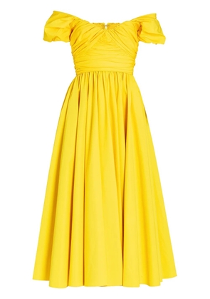 Giambattista Valli poplin midi dress - Yellow