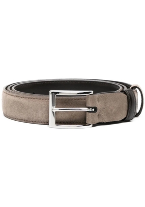 Hogan buckle-fastening suede belt - Brown