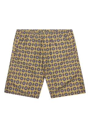 Needles patterned drawstring swim shorts - Yellow