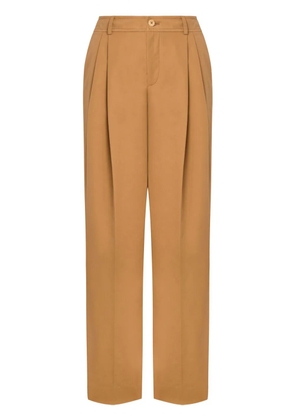 Moschino pleat-detail tailored trousers - Brown
