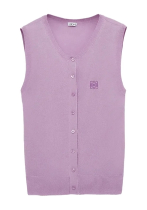 LOEWE buttoned logo-embroidered vest - Pink