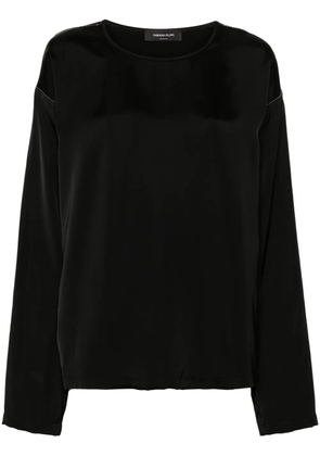 Fabiana Filippi beaded-trim crepe top - Black
