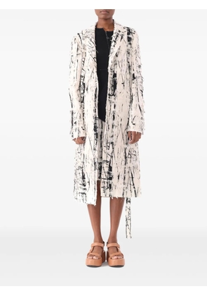 Jason Wu Collection Calligraphy jacquard coat - White