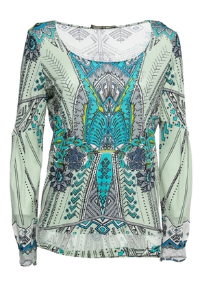 Roberto Cavalli Vintage Pre-Owned floral-print top - Blue