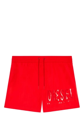 Diesel logo-print swim shorts - Red