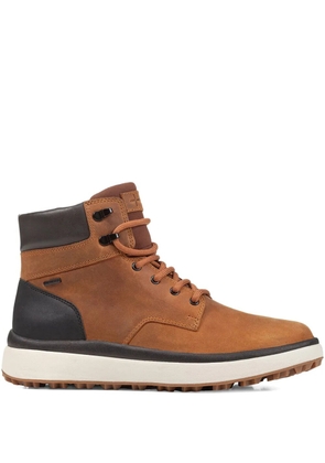 Geox leather lace-up boots - Brown