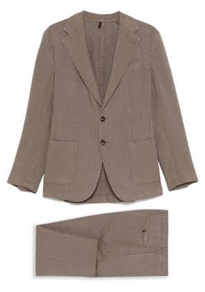 Dell'oglio single-breasted suit - Brown