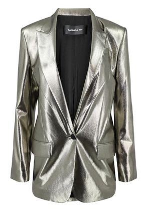 Barbara Bui metallic-effect single-breasted blazer - Silver